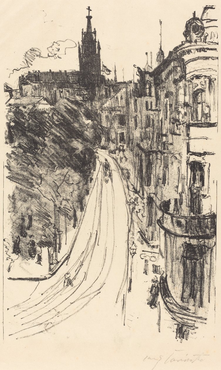 Rua em Koenigsberg (rua em Koenigsberg) de Lovis Corinth