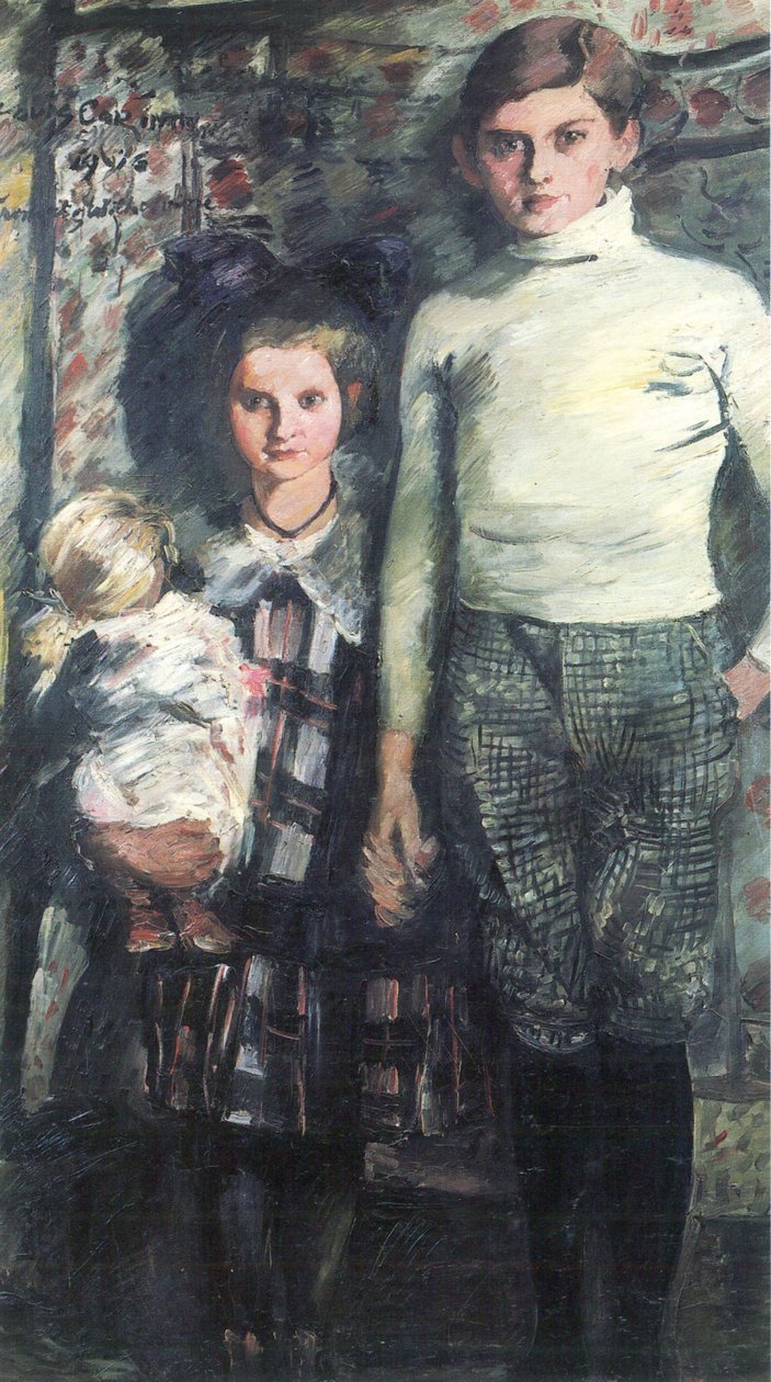 Thomas e Wilhelmine - os filhos do artista de Lovis Corinth