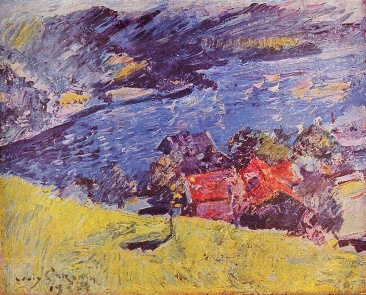 Walchensee, prado amarelo de Lovis Corinth
