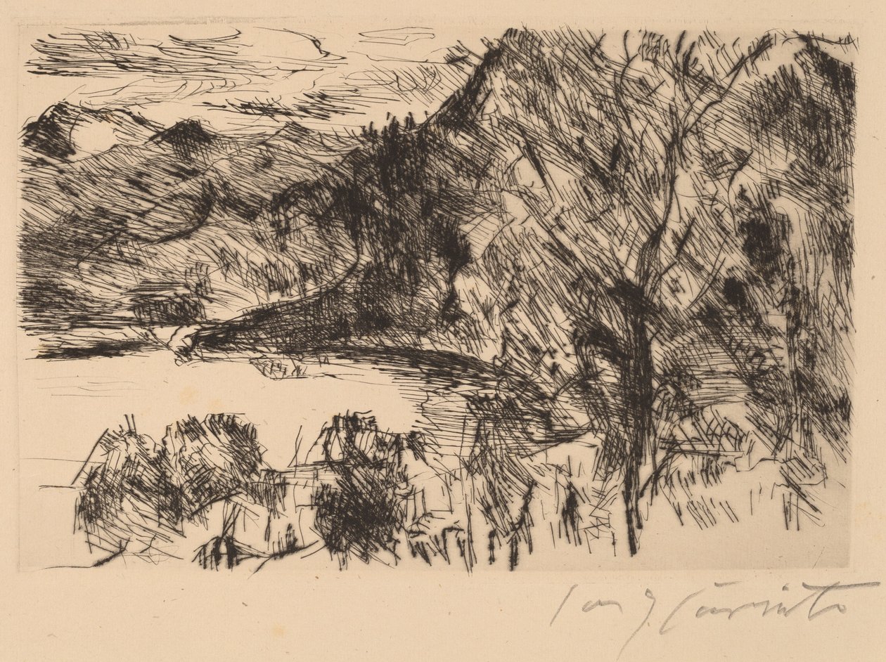 Walchensee com Jochberg Walchensee com Jochberg, 1923. de Lovis Corinth