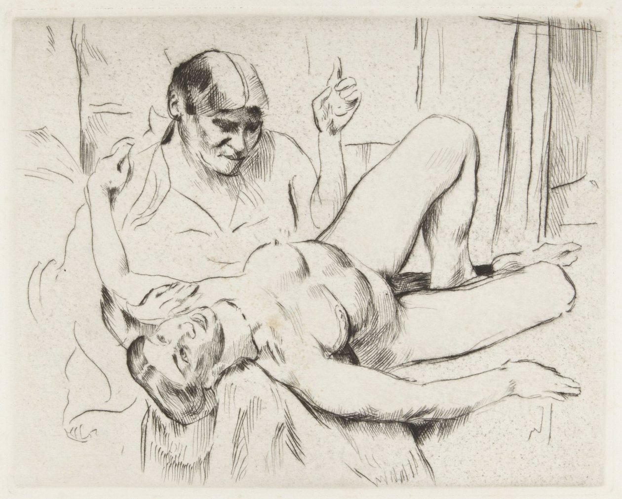 Nu branco (Profecia) de Lovis Corinth