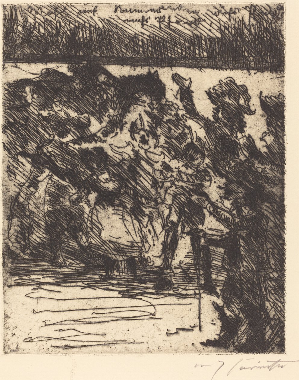 Levantem-se, camaradas, no vosso cavalo, no vosso cavalo! Para o campo, para a liberdade!..., 1923. de Lovis Corinth