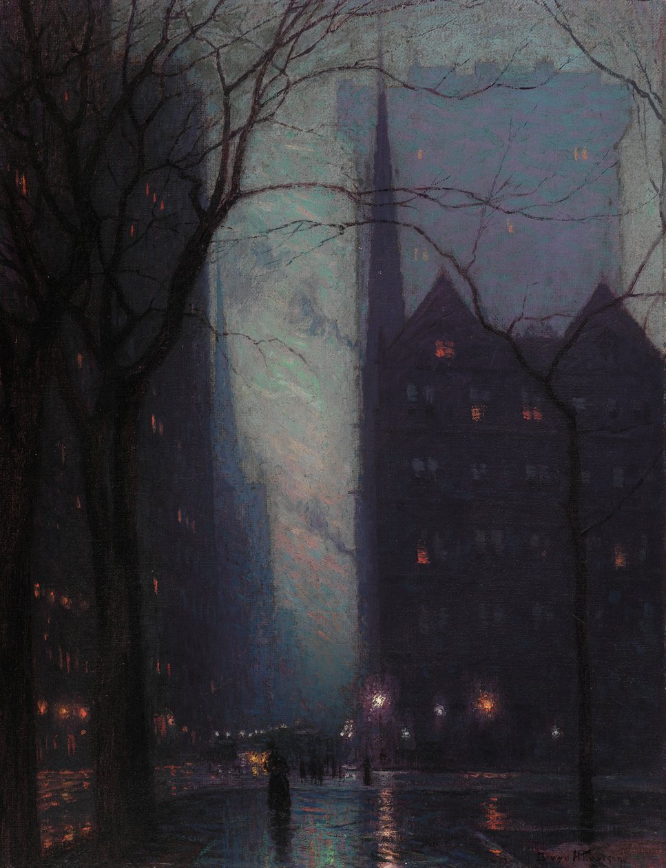 Quinta Avenida no crepúsculo, c.1910 de Lowell Birge Harrison