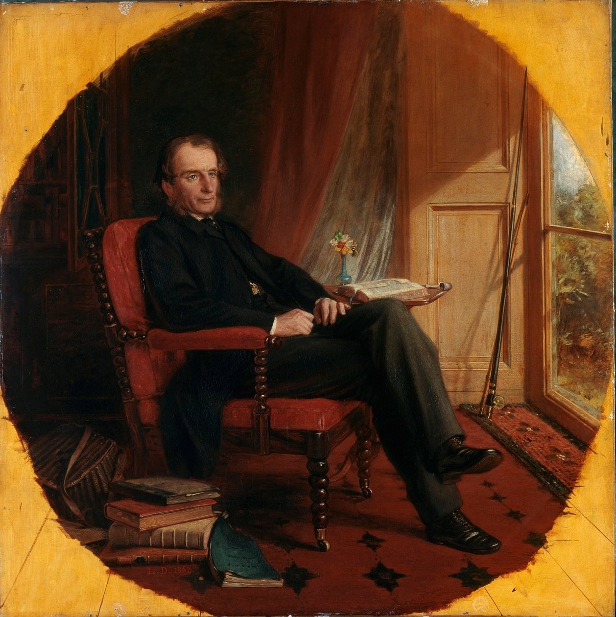 Retrato do escritor inglês Charles Kingsley (1819-1875) Pintura de Lowes Cato Dickinson (1819-1908) 1862 Londres, National Portrait Gallery de Lowes Cato Dickinson