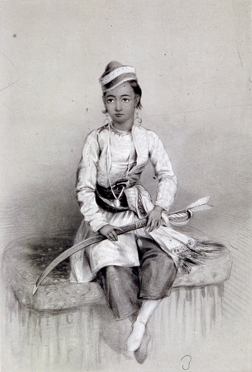 "A Young Hill Raja", 1844 de Lowes Dickinson