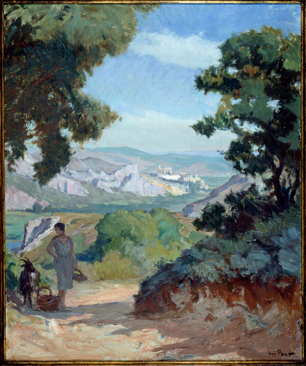 Rhodanian Landscape Painting de Joseph Loys Prat (1879-1934), século XX. de Loys Prat