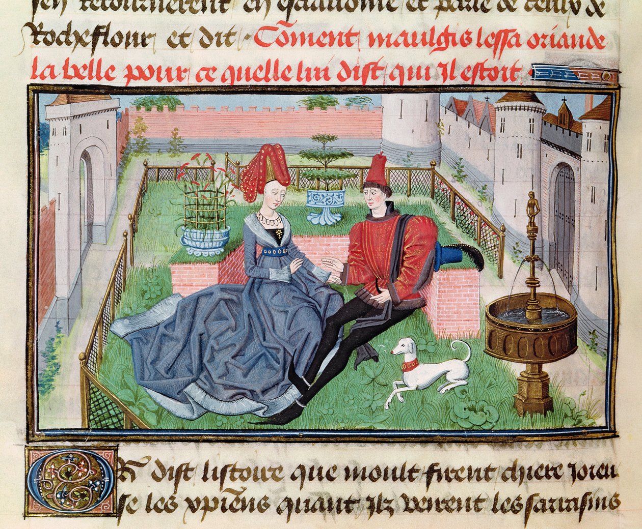 Ms 5072 f.71v O Jardim do Amor, do ciclo Reaud de Montauban de Loyset Liedet