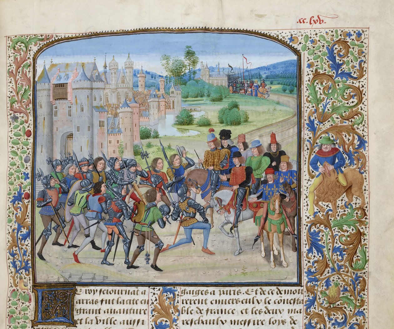Retorno de Carlos VI a Paris, ca 1470-1475. de Loyset Liedet