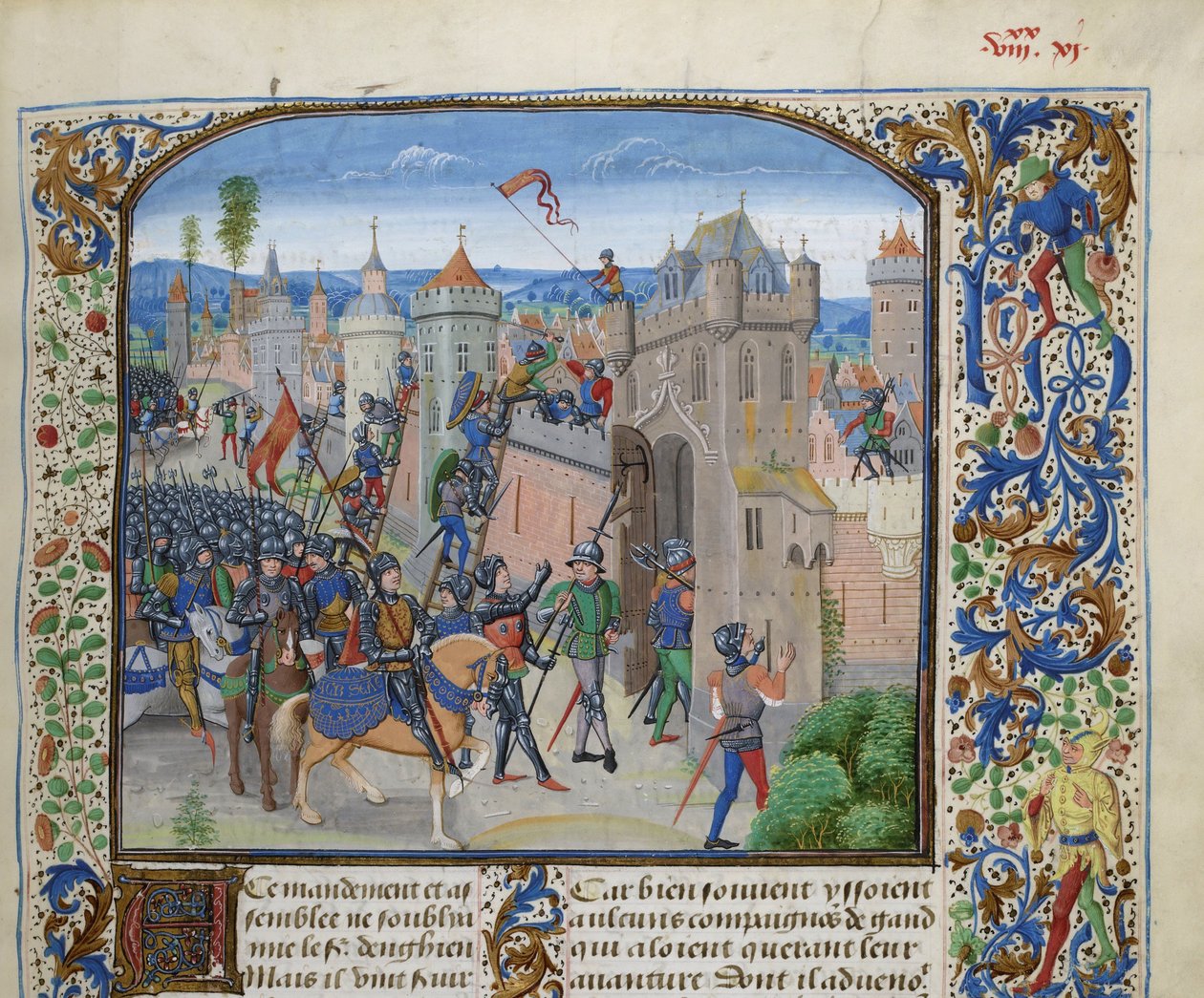 Cerco de Ghent por Louis II de Male, ca 1470-1475. de Loyset Liedet