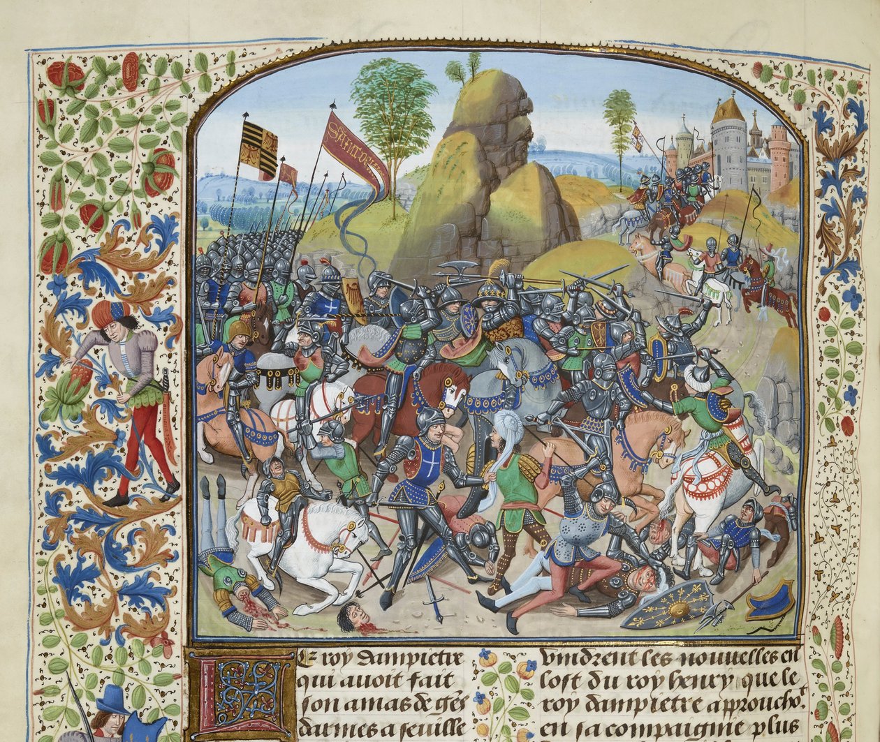 A Batalha de Montiel em 1369, ca 1470-1475. de Loyset Liedet