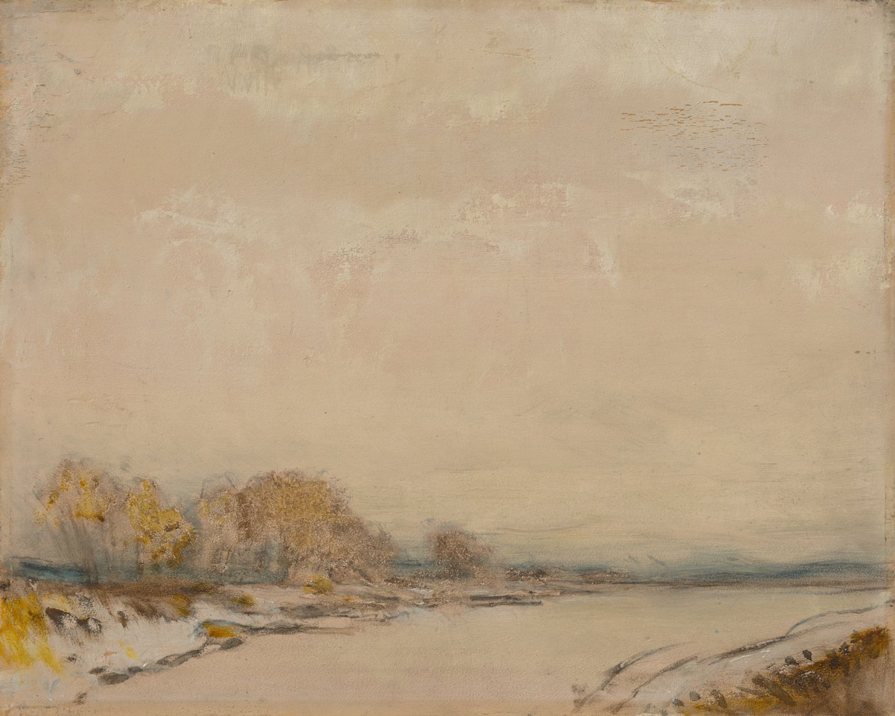 Paisagem com um rio de Laszlo Mednyanszky