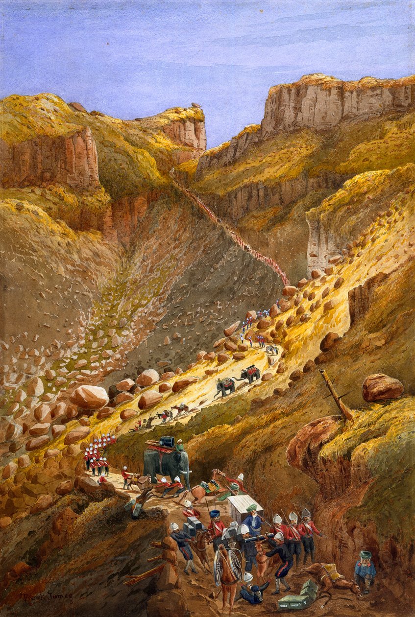A Ravina Chetta, Abissínia, 1868 de Lt Cornelius Francis James
