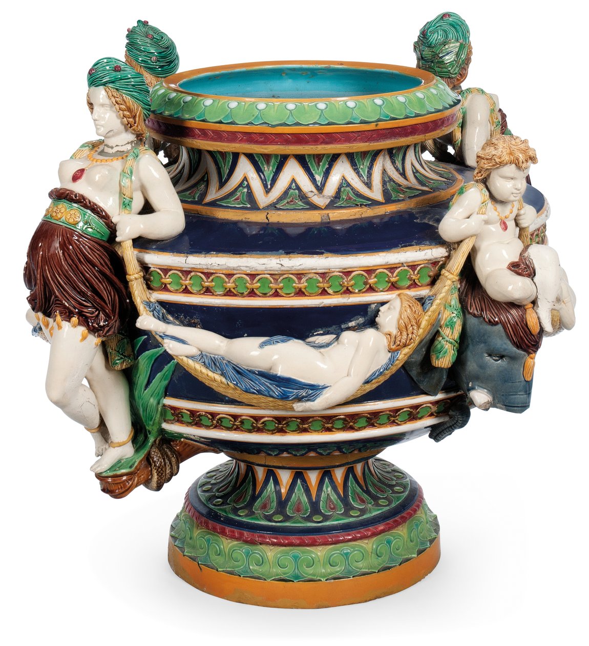 Grande jardineira de faiança da Minton, c.1870 (cerâmica) de Ltd Mintons