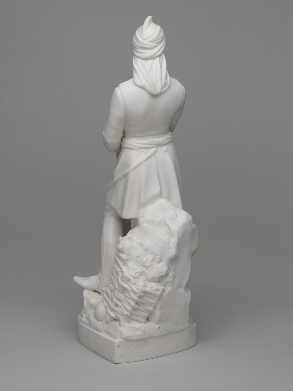 Estatueta Parian ware do Tenente (mais tarde Major) William Hodson de Ltd Mintons