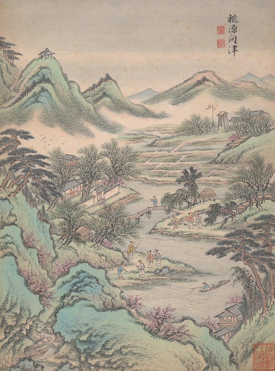 Oito paisagens, 1699. de Lu Han