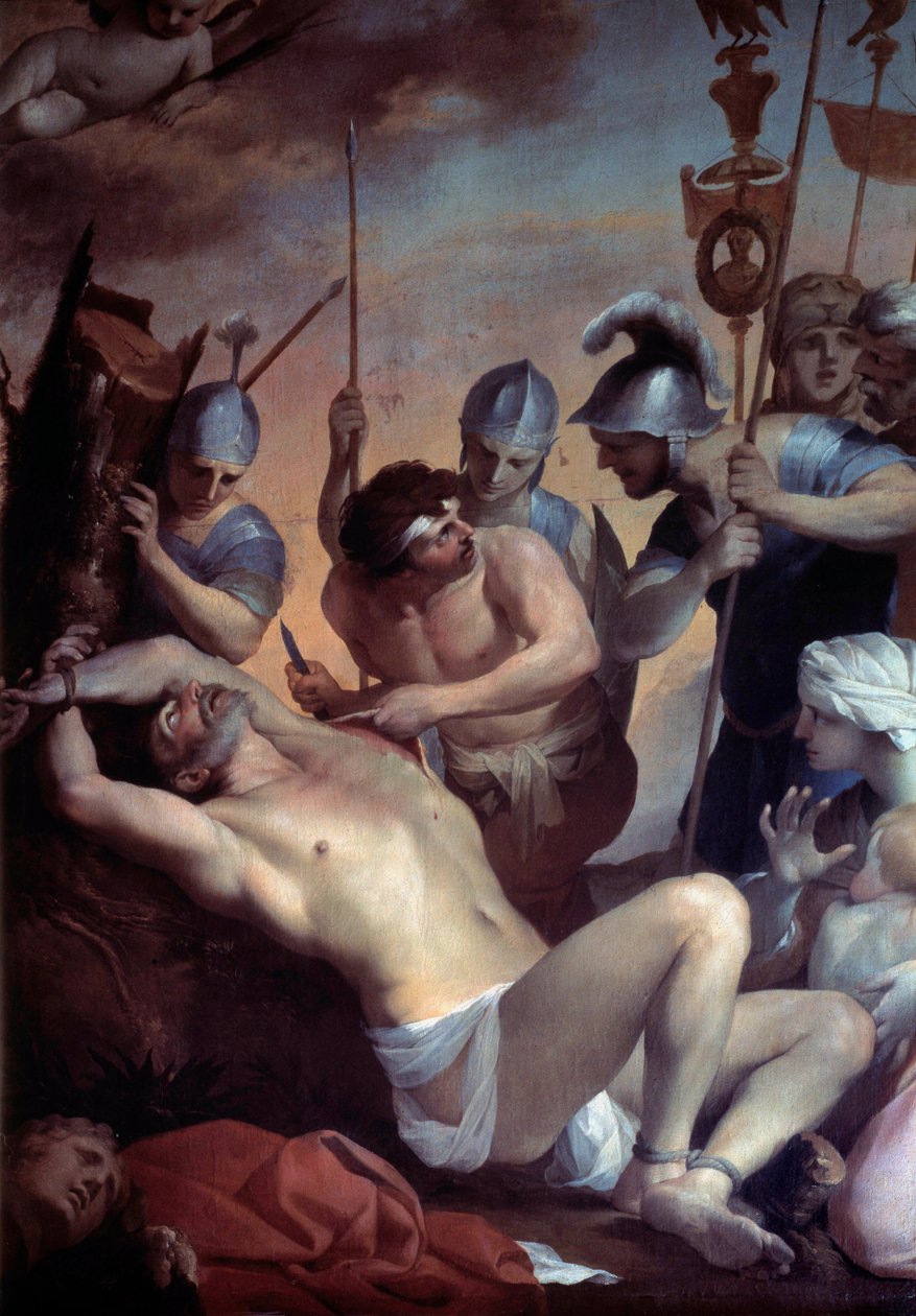 Martírio de Saint Barthelemy. Pintura de Lubin Baugin (1612-1663) de Lubin Baugin