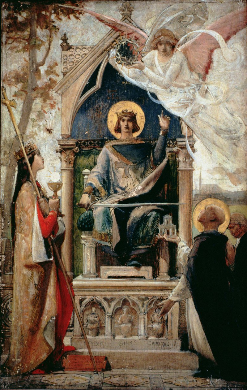 St. Louis, estudo para uma pintura feita em 1888, 1883 de Luc Oliver Merson