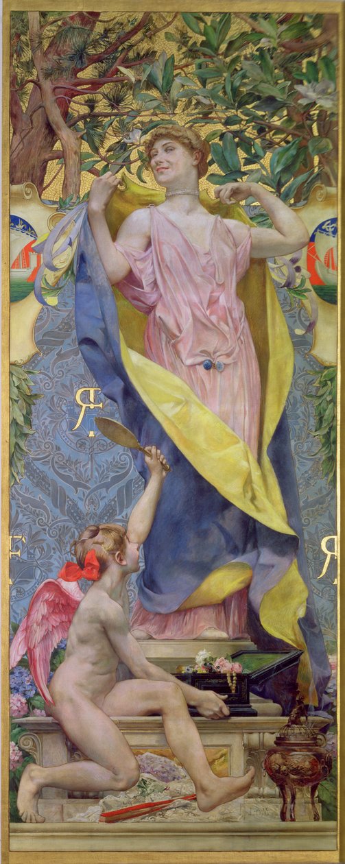 O banheiro feminino (painel) de Luc Oliver Merson