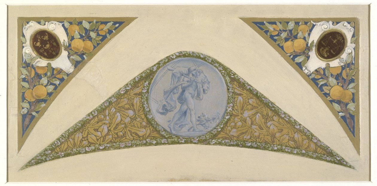 Esboço para a Escadaria do Festival na Câmara Municipal de Paris: Leão, entre 1888 e 1898 (óleo) de Luc Oliver Merson