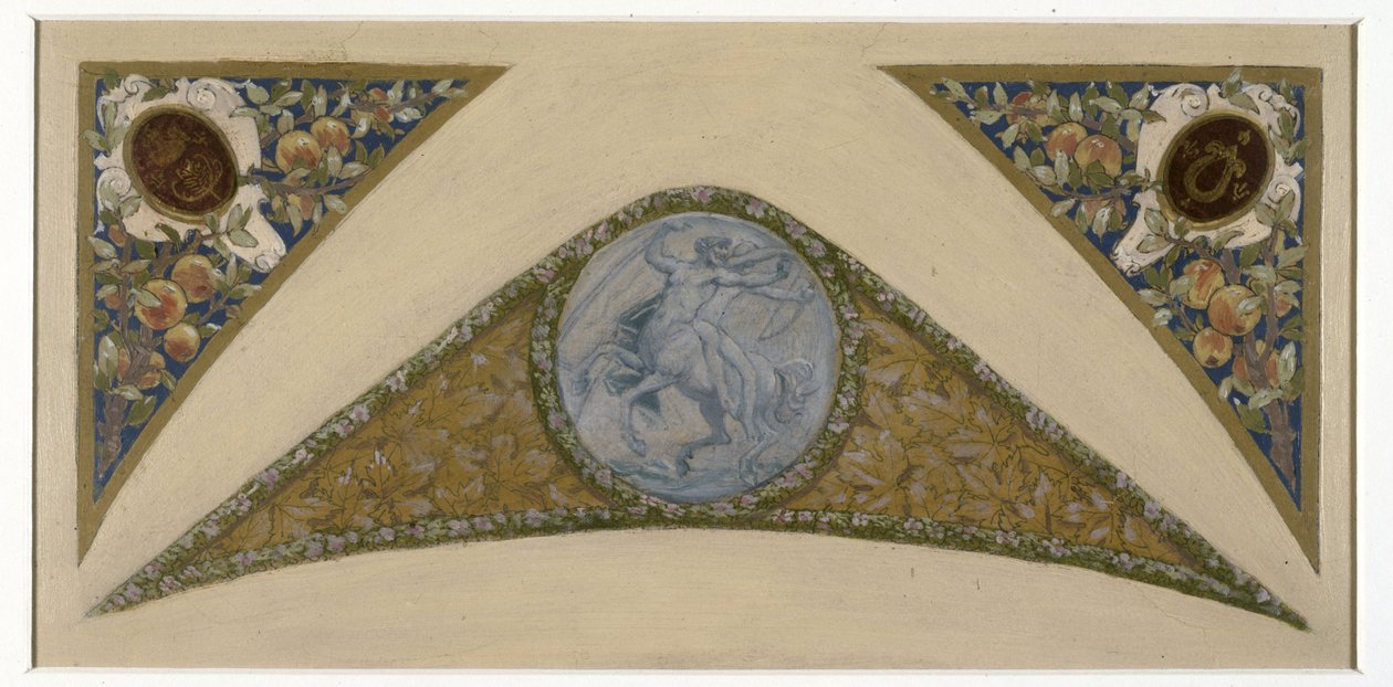 Esboço para a Escadaria do Festival na Câmara Municipal de Paris: Sagittaire, entre 1888 e 1898 (óleo) de Luc Oliver Merson