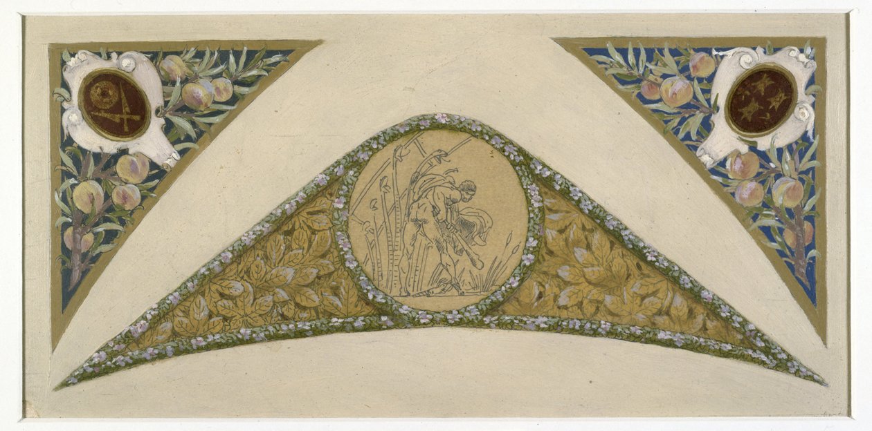 Esboço para a Escadaria do Festival na Câmara Municipal de Paris: Escorpião, ca. 1888 -1898 (óleo) de Luc-Oliver Merson
