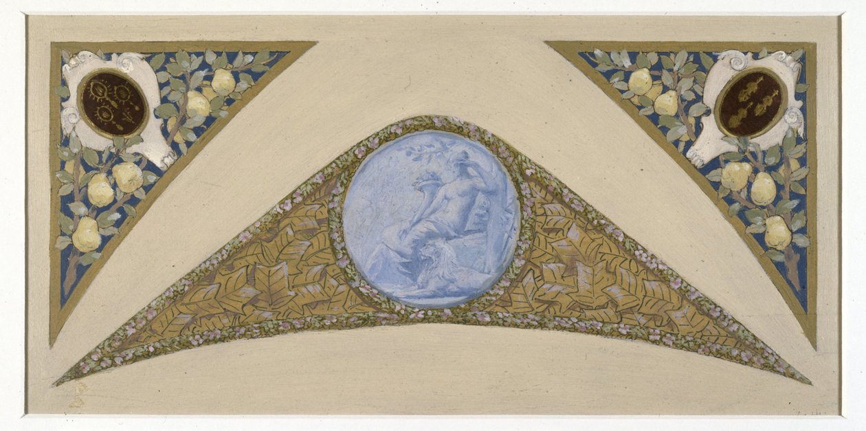 Esboço para a Escadaria Festiva da Câmara Municipal de Paris: Virgem, entre 1888 e 1898 (óleo) de Luc Oliver Merson