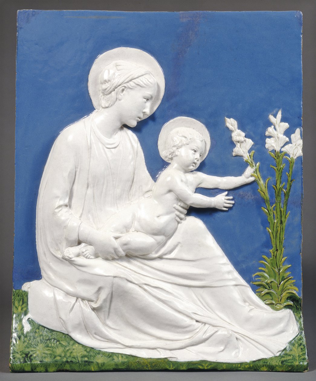 Madonna und Child, c.1475 (terracota vidrada) de Luca Della Robbia