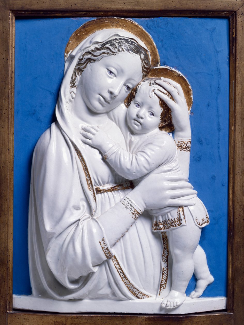 Madonna and Child, 1445-50 (terracota esmaltada) de Luca Della Robbia