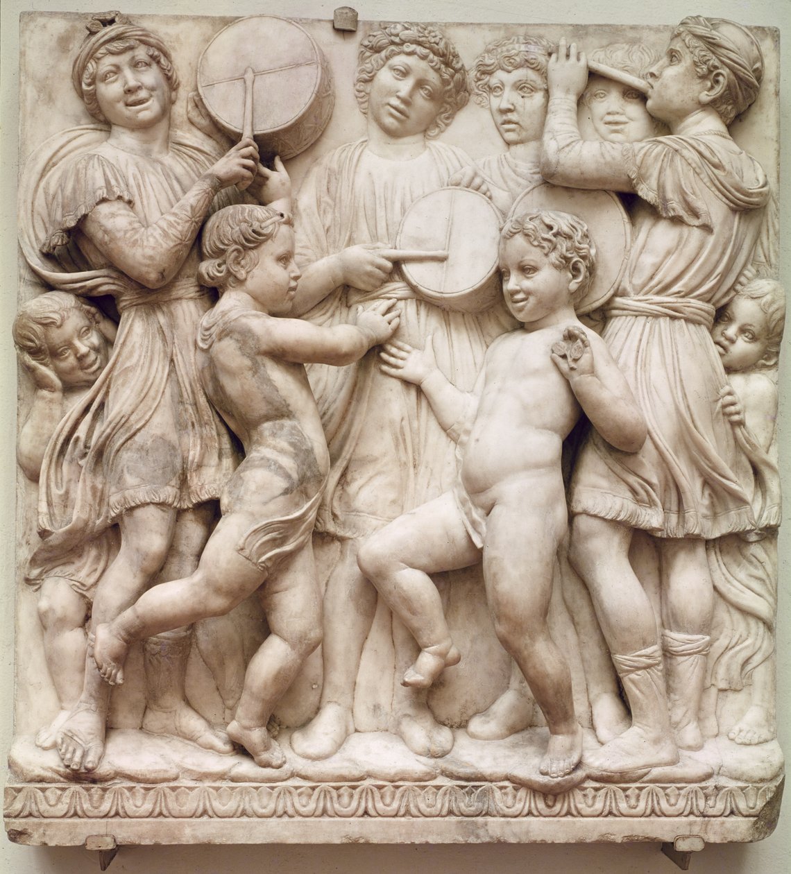 Anjos musicais, relevo da Cantoria, c.1432-38 (mármore) de Luca Della Robbia