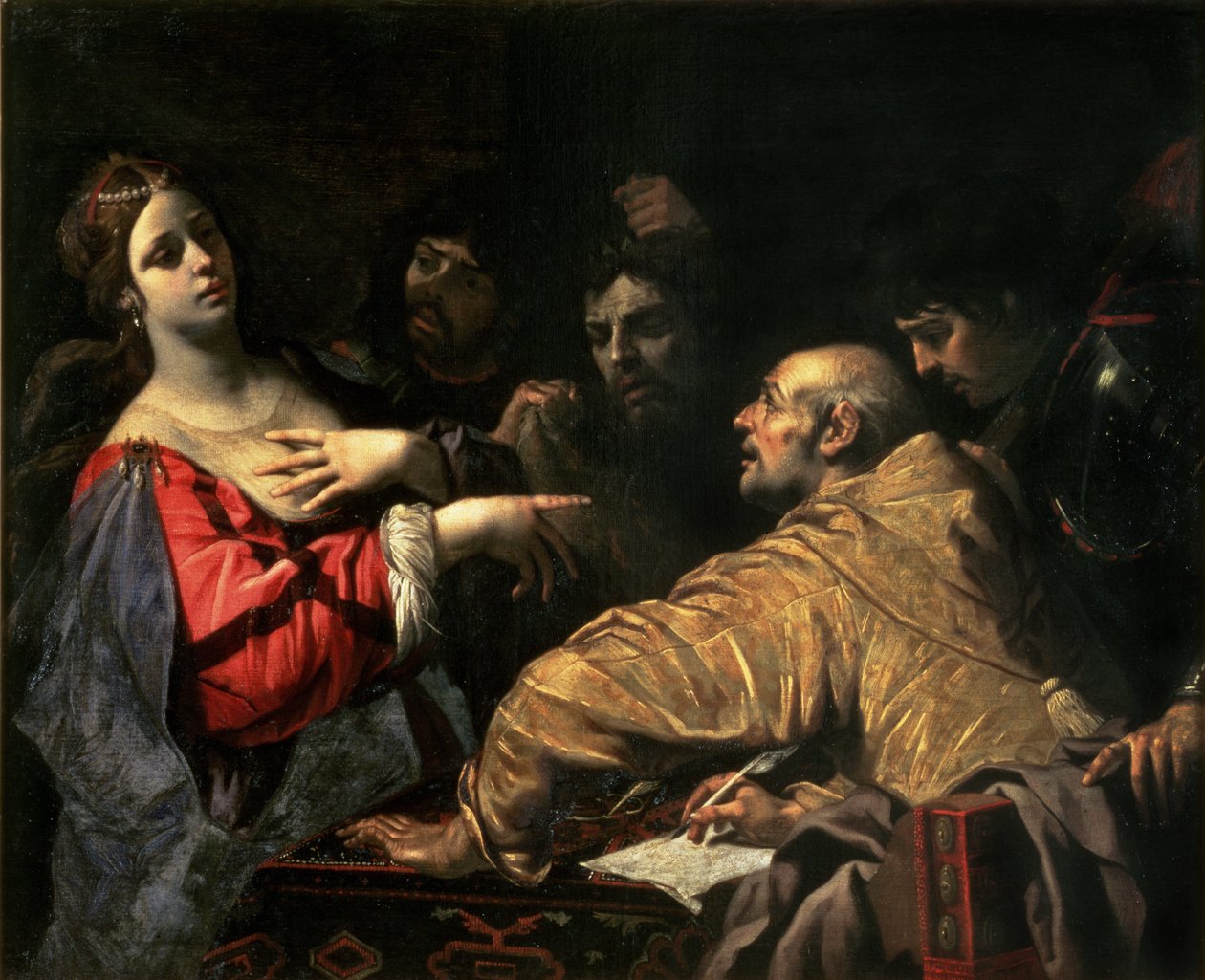 Rainha Tomyris com a cabeça de Ciro, o Grande de Luca Ferrari