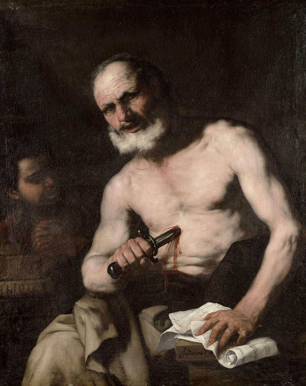 Catão de Utica (95-46 aC) de Luca Giordano