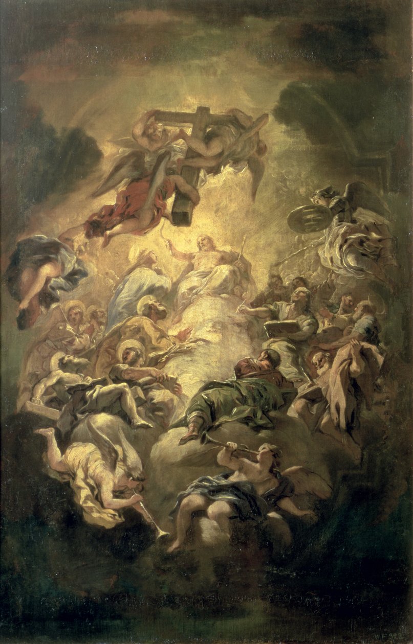 Cristo na glória de Luca Giordano