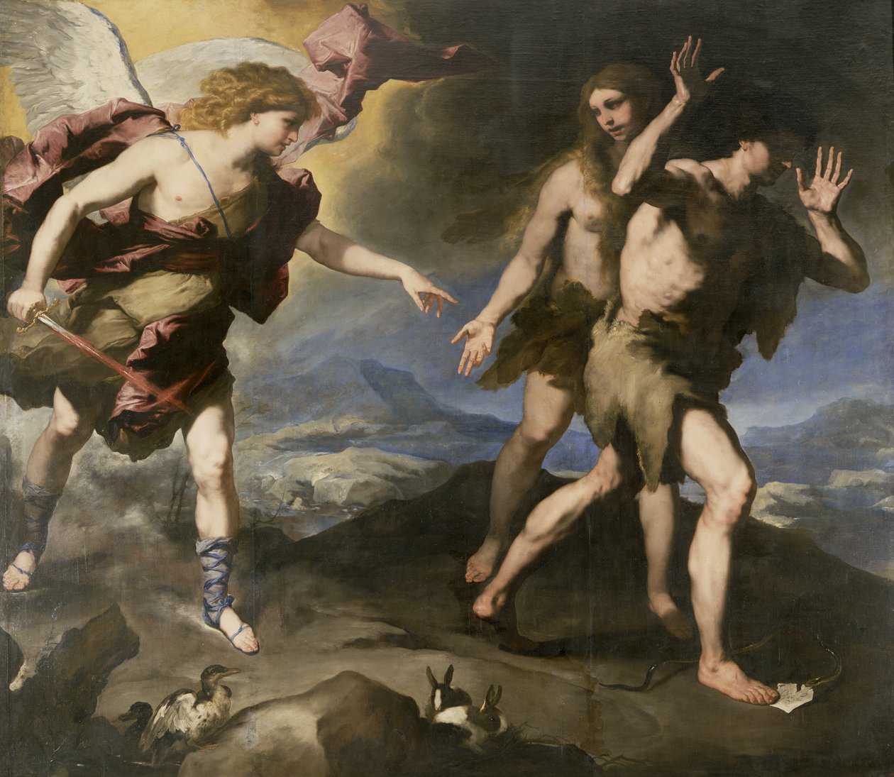 Expulsão do Paraíso de Luca Giordano