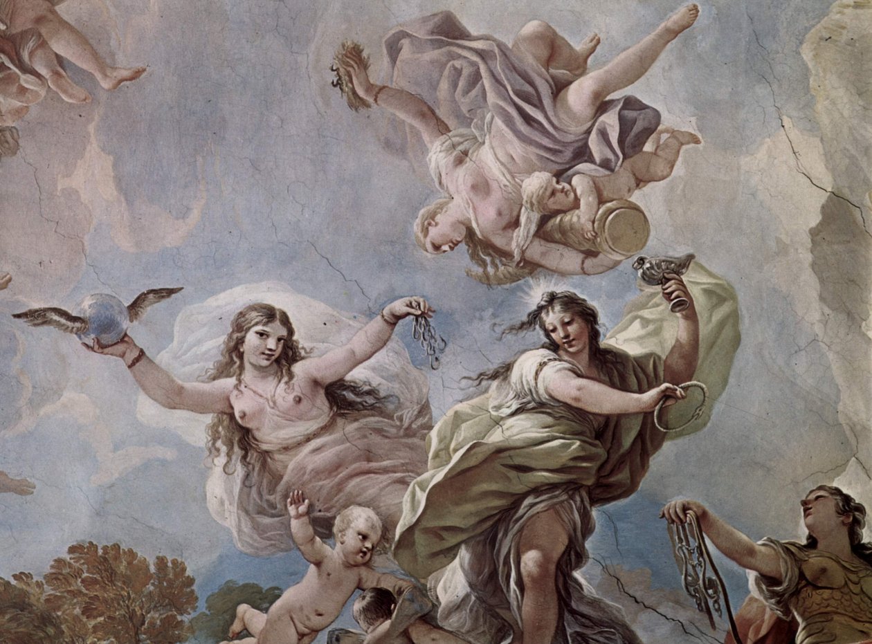 Afrescos na galeria do Palazzo Medici-Riccardi em Florença de Luca Giordano