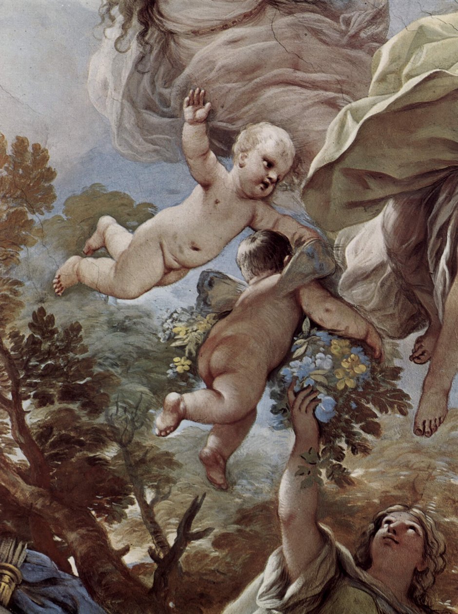 Afrescos na galeria do Palazzo Medici-Riccardi em Florença, cena de Luca Giordano