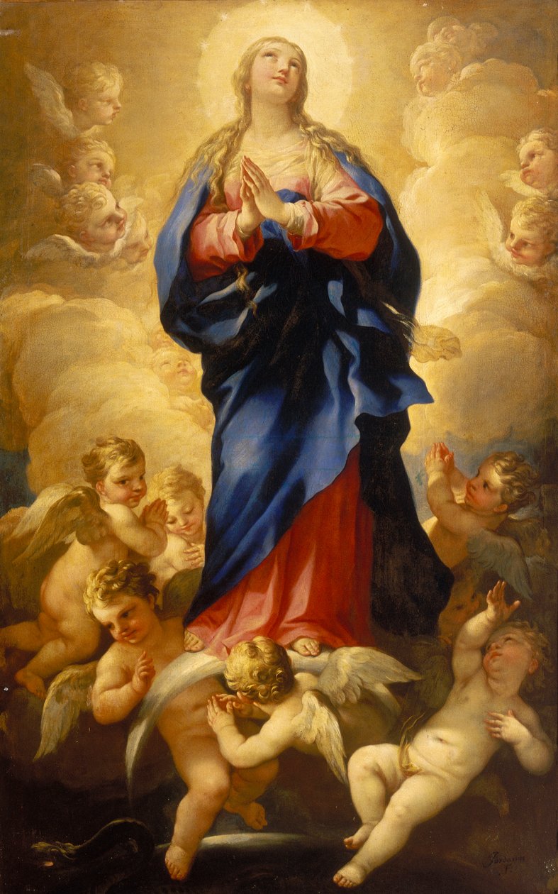 Concepção imaculada de Luca Giordano