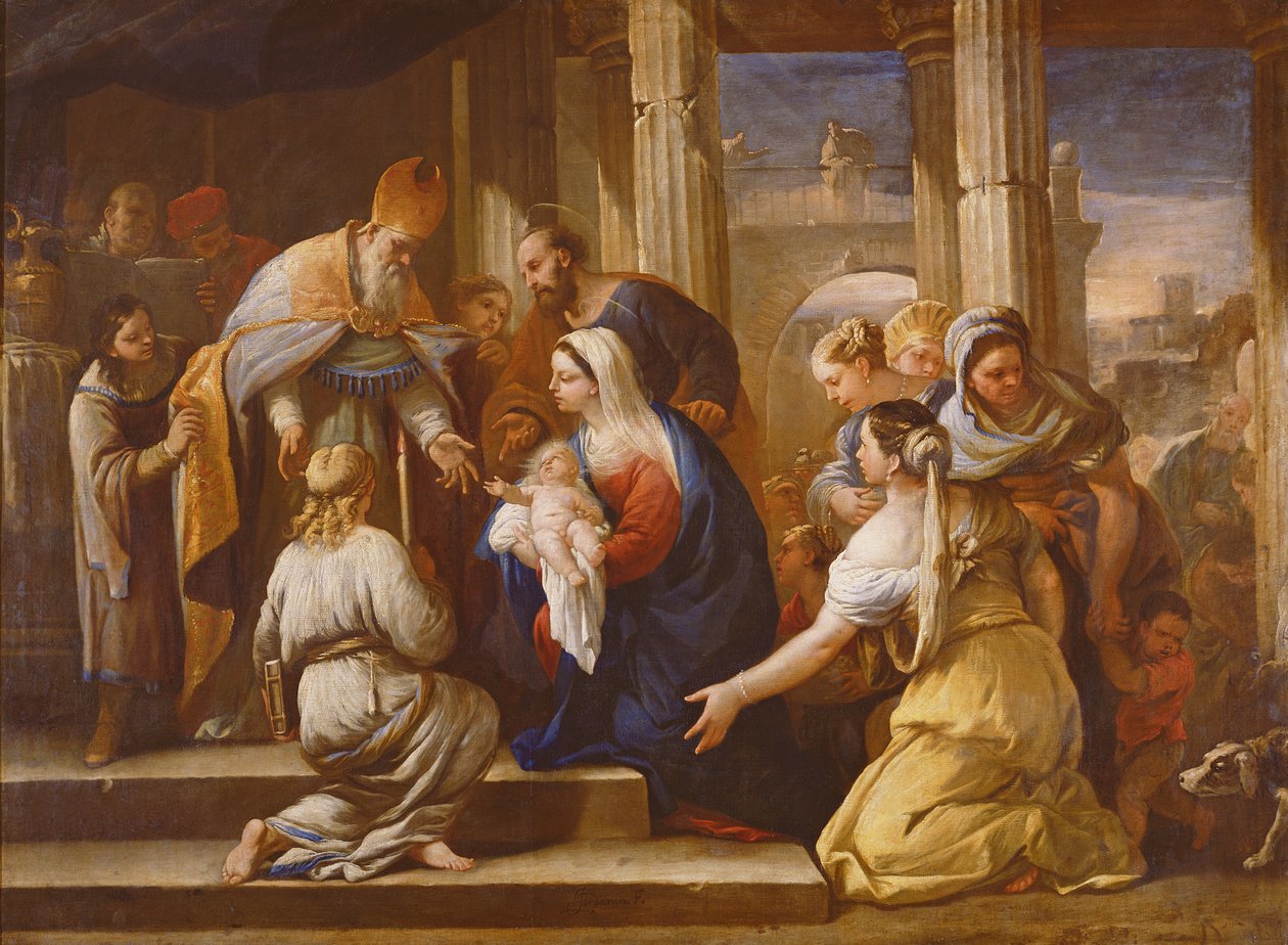 Apresentação no templo de Luca Giordano