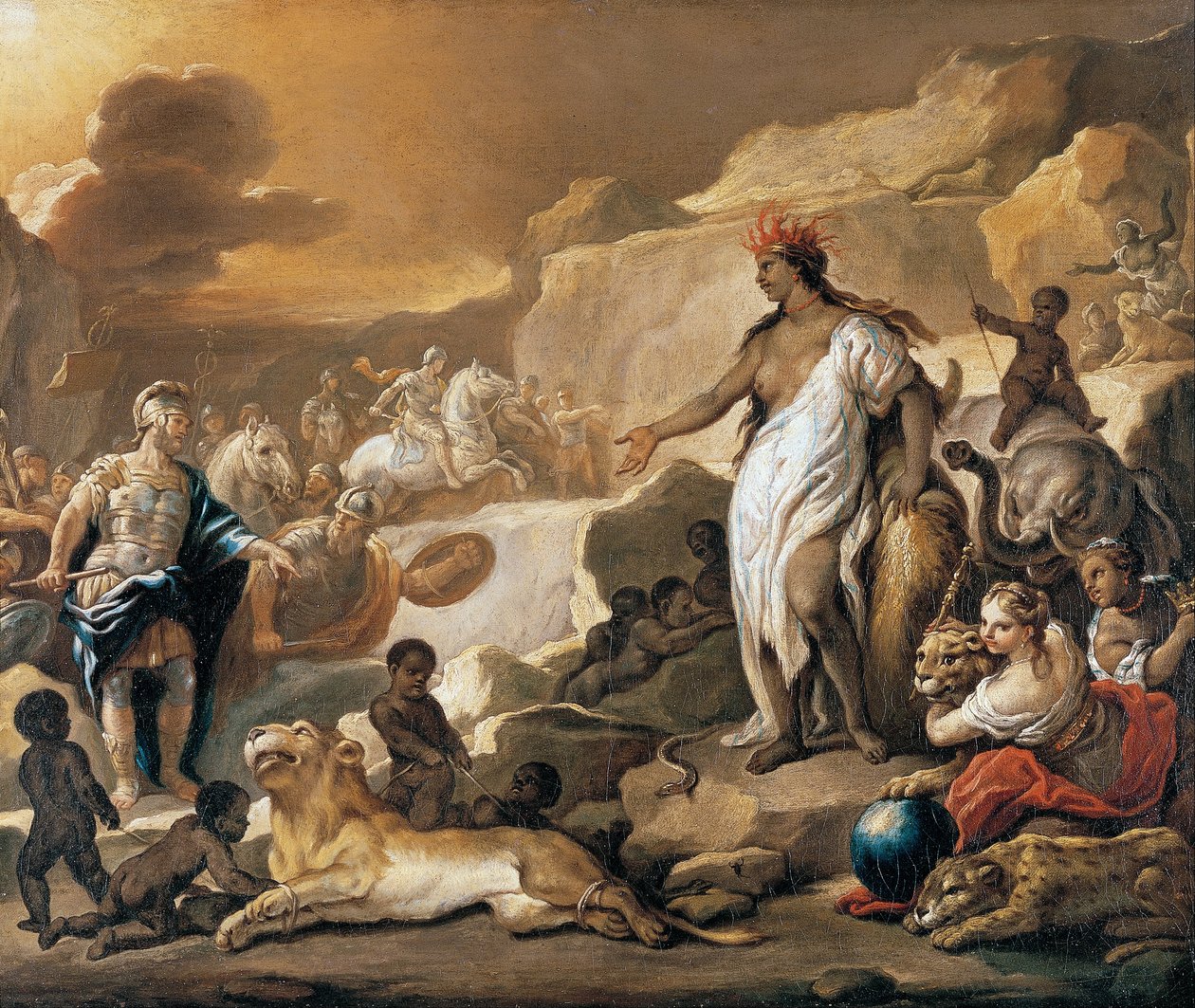 Série das quatro partes do mundo. África de Luca Giordano