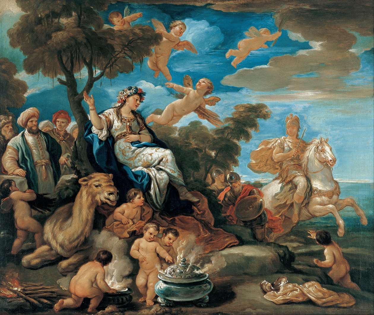 Série das quatro partes do mundo. Ásia de Luca Giordano
