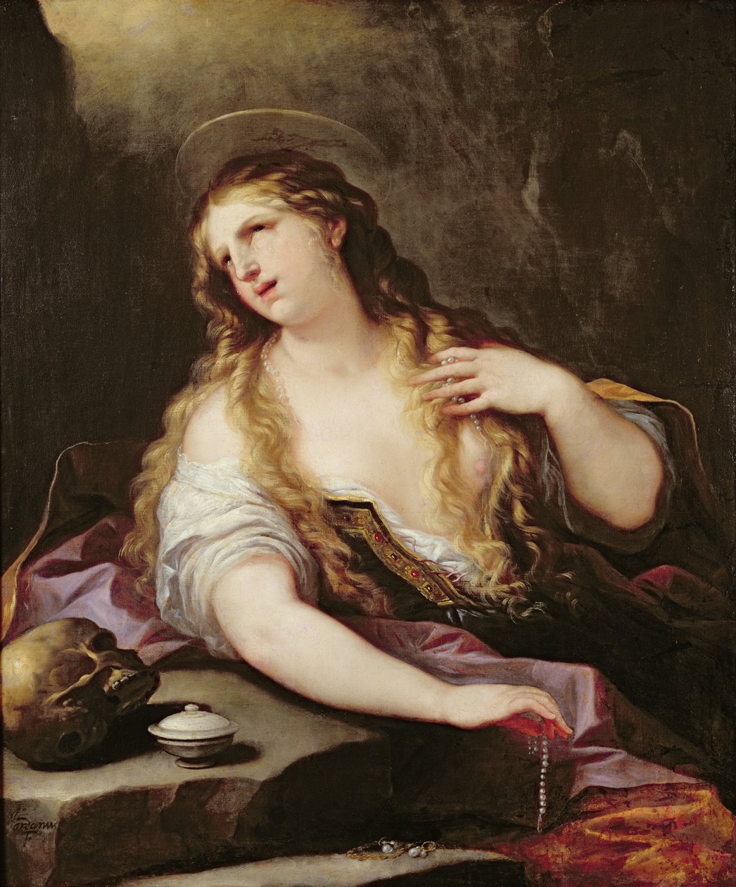 Santa Maria Madalena Renunciando às Vaidades do Mundo, c.1696 de Luca Giordano