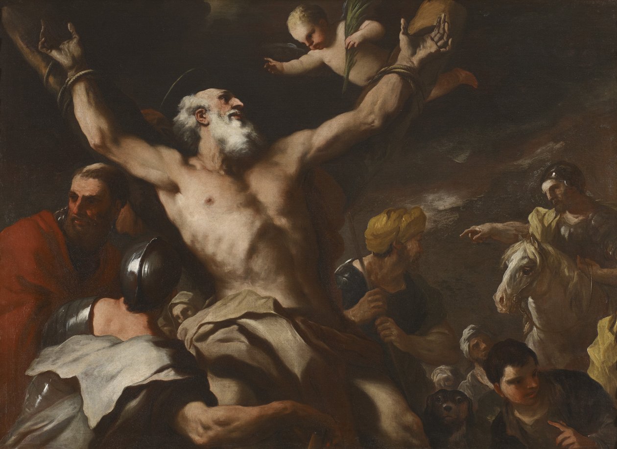 A Crucificação de Santo André, c.1660 de Luca Giordano