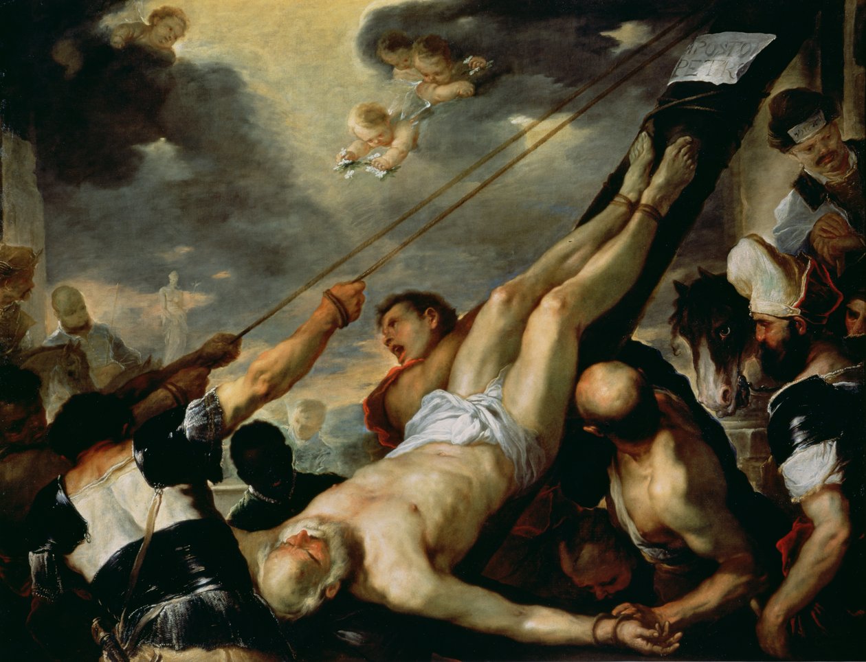 A Crucificação de São Pedro, c.1660 de Luca Giordano