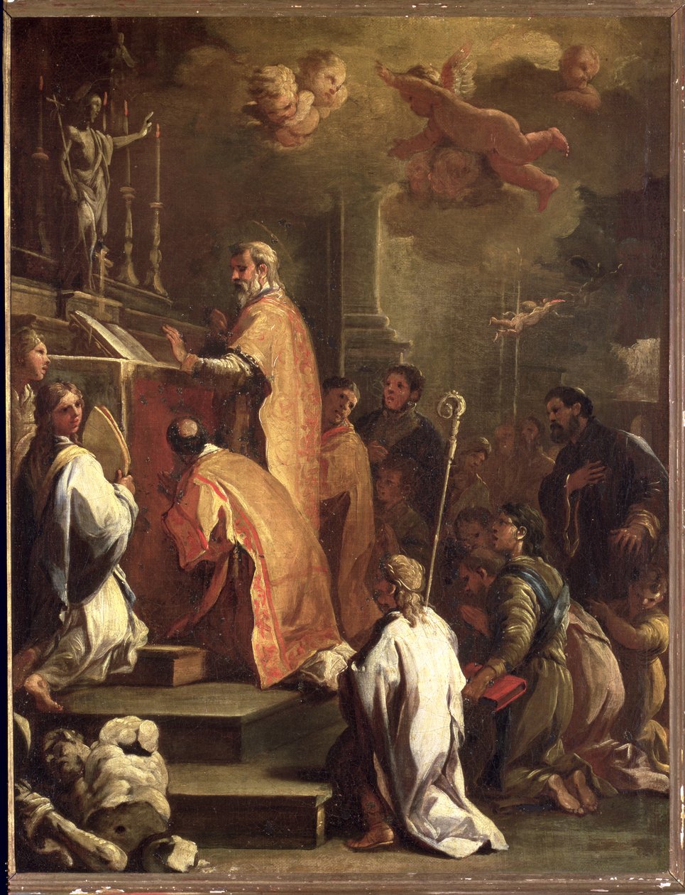 A missa de São Gregório de Luca Giordano