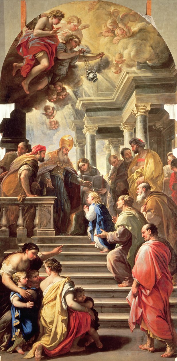 A Apresentação da Virgem no Templo de Luca Giordano