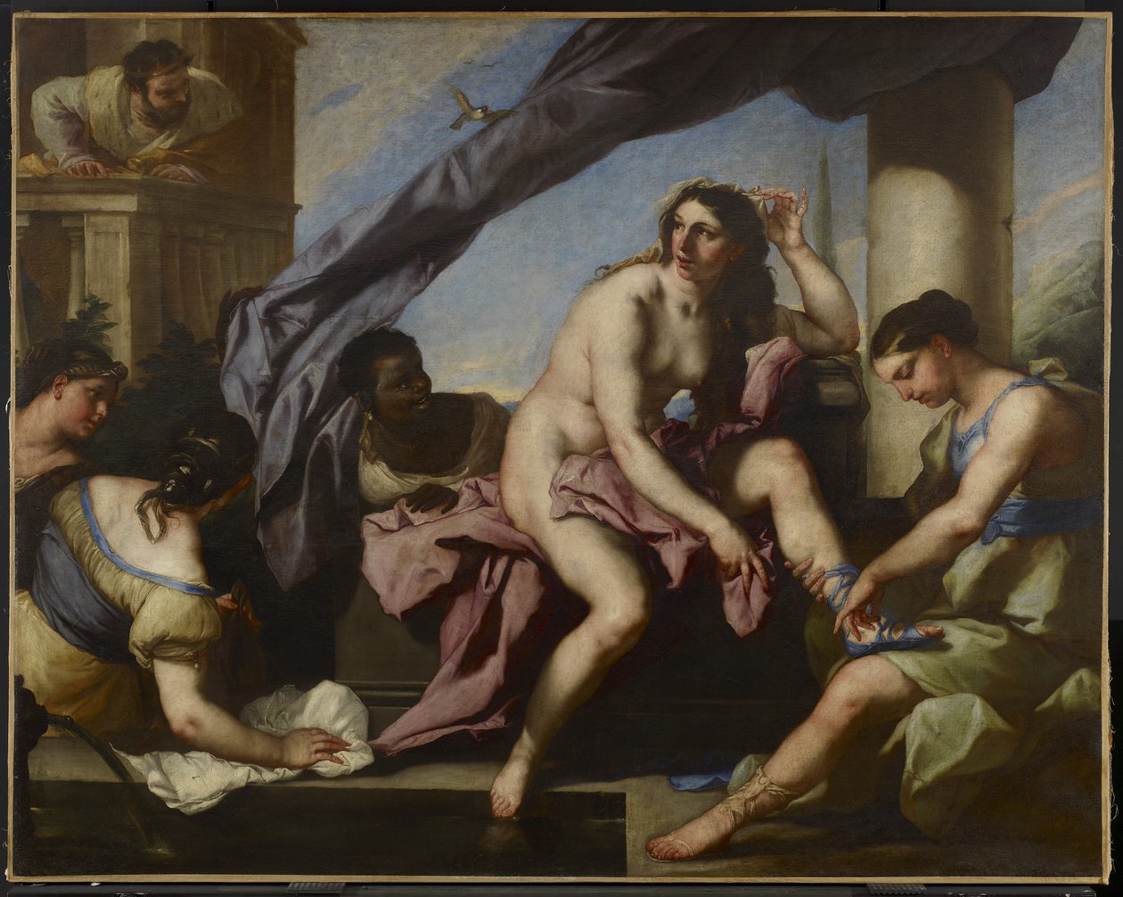 O banheiro de Bathsheba, c.1663 de Luca Giordano