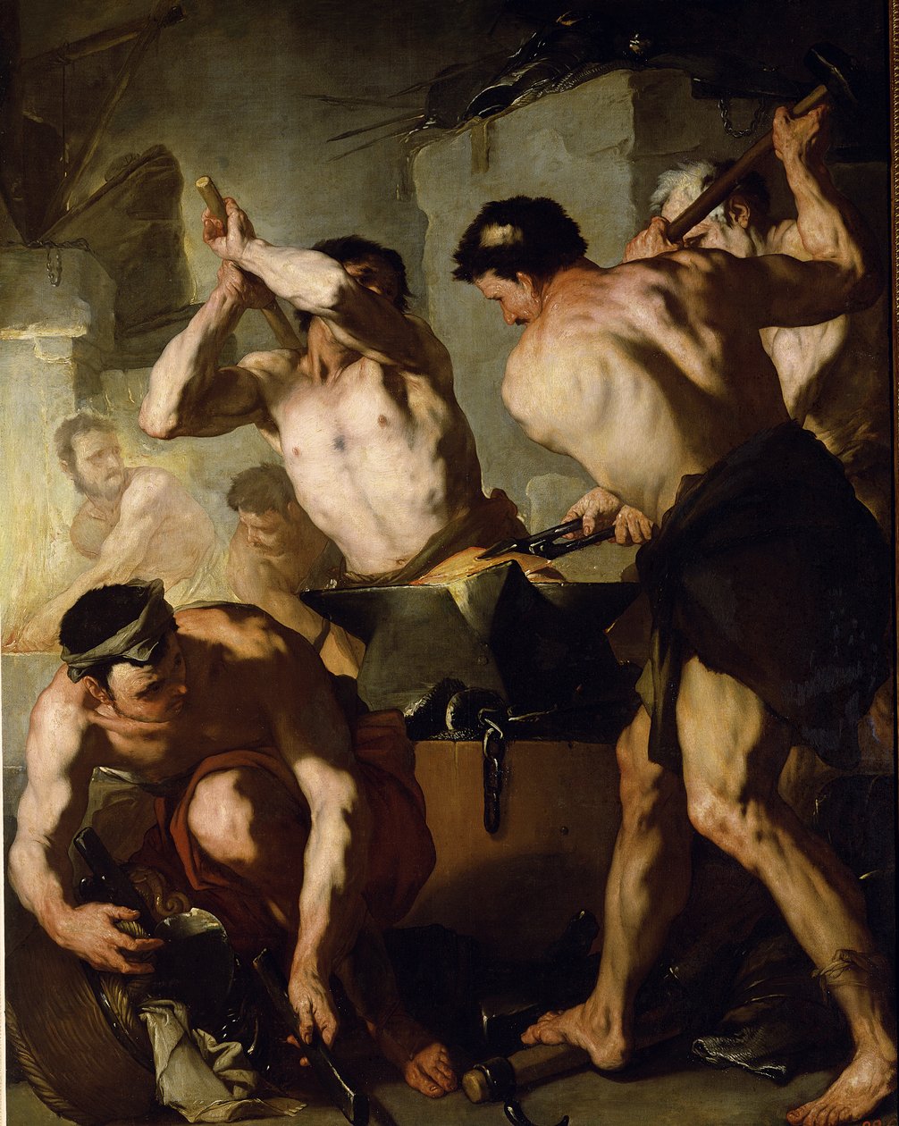 Forja de Vulcano, c.1660 de Luca Giordano