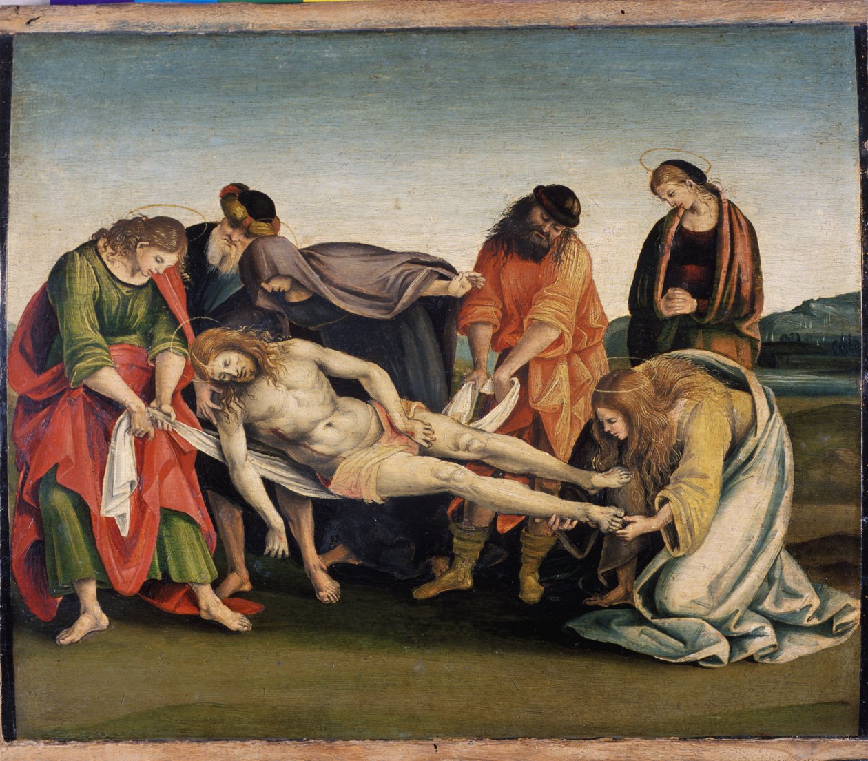 Cristo sendo carregado para seu túmulo, c.1507 (tempera em madeira de choupo) de Luca Signorelli