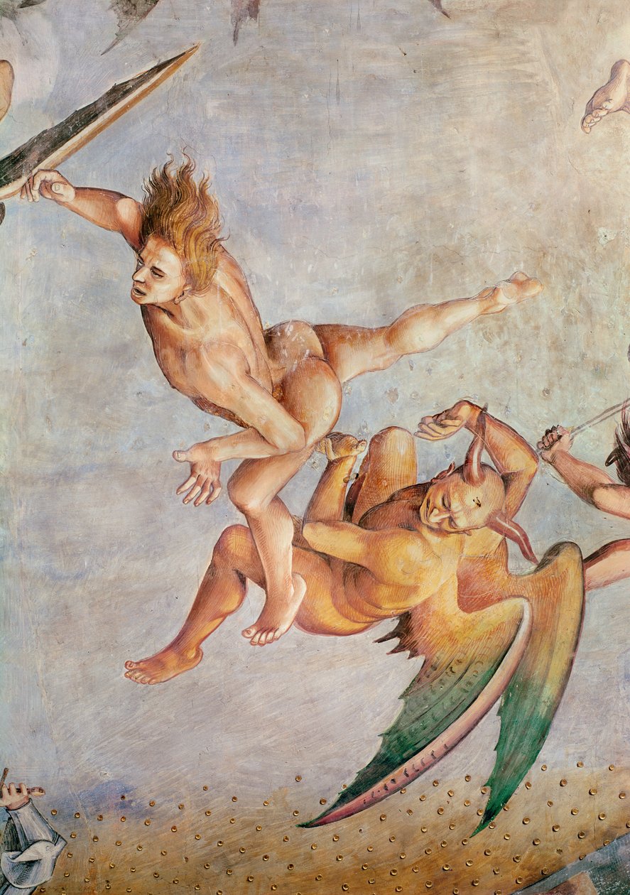 Detalhe do Juízo Final, da Capela da Madonna di San Brizio, 1499-1504 de Luca Signorelli