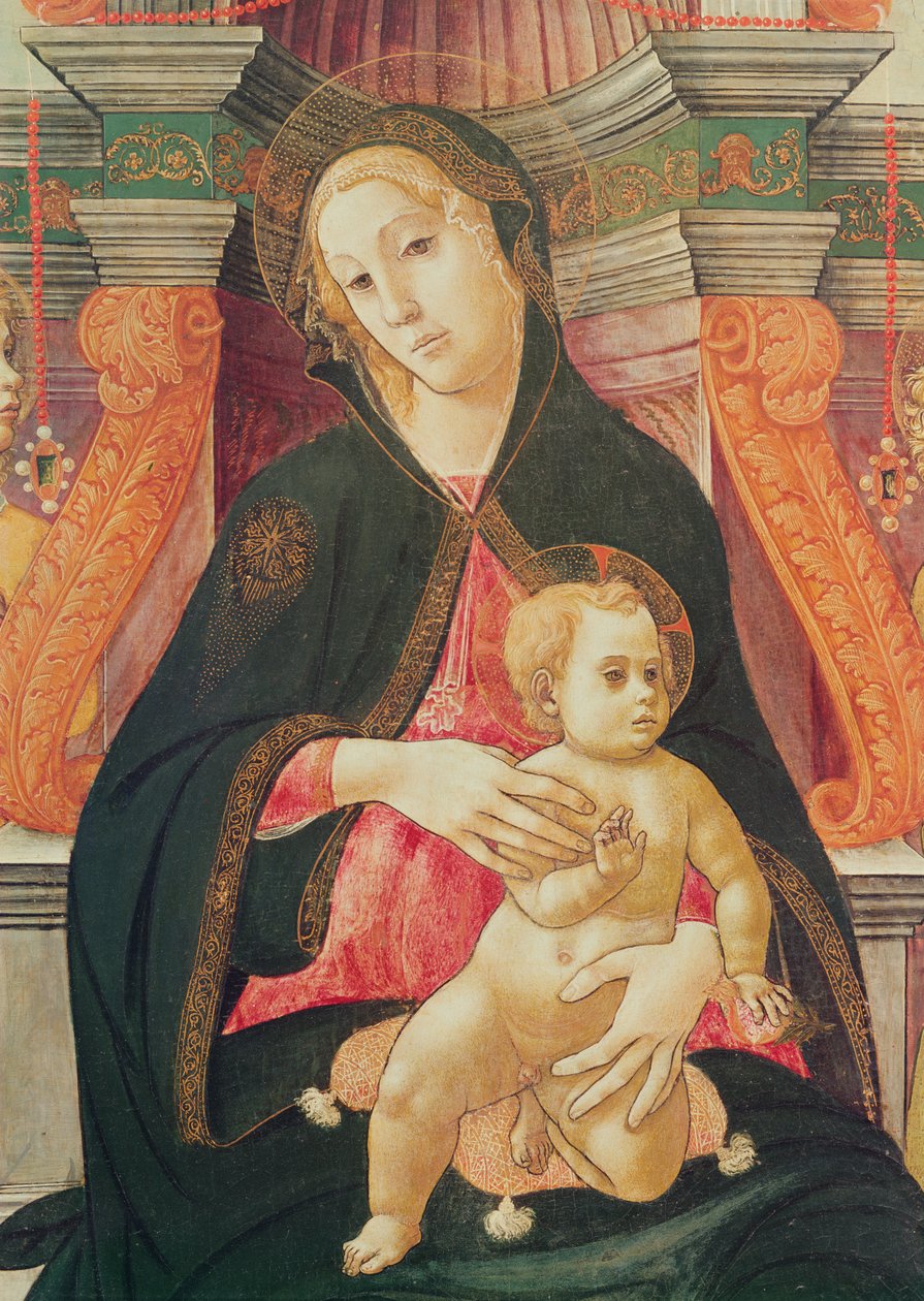 Detalhe da Virgem e Criança de Luca Signorelli
