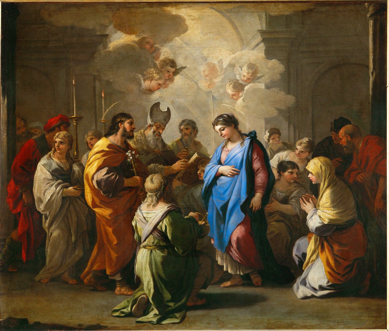Le Mariage de la Vierge - O casamento de Santa Maria ... de Luca (circle of) Giordano